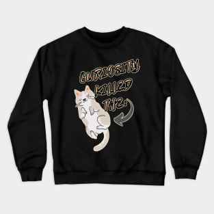 Illustrated drawing of Montes Negro cat with phrase Crewneck Sweatshirt